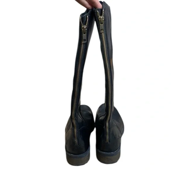 UGG Women's Seldon Riding Boot Black Leather - Picture 9 of 11